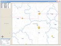 Harper, Ks Carrier Route Wall Map