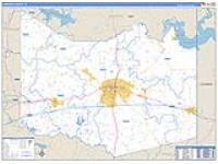 Harrison, Tx Carrier Route Wall Map