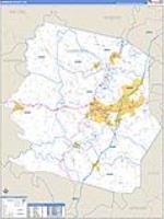 Harrison, Wv Carrier Route Wall Map