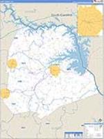 Hart, Ga Carrier Route Wall Map