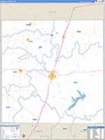 Haskell, Tx Carrier Route Wall Map