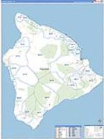 Hawaii, Hi Carrier Route Wall Map