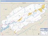 Hawkins, Tn Carrier Route Wall Map