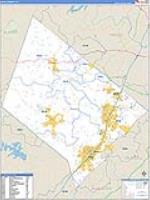 Hays, Tx Carrier Route Wall Map