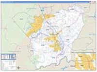 Henderson, Nc Carrier Route Wall Map
