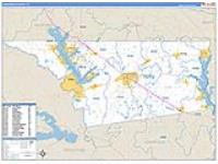 Henderson, Tx Carrier Route Wall Map