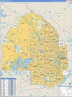 Hennepin, Mn Carrier Route Wall Map