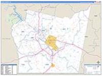 Henry, Va Carrier Route Wall Map