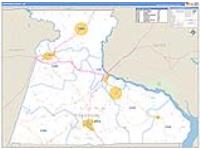 Hertford, Nc Carrier Route Wall Map