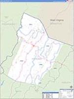 Highland, Va Carrier Route Wall Map