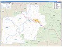 Hocking, Oh Carrier Route Wall Map