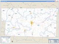 Holmes, Oh Carrier Route Wall Map