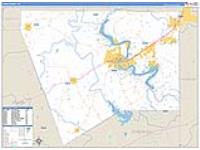 Hood, Tx Carrier Route Wall Map