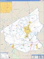 Hopkins, Ky Carrier Route Wall Map