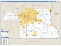 Houston, Al Carrier Route Wall Map
