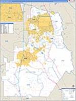 Houston, Ga Carrier Route Wall Map