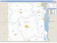 Houston, Mn Carrier Route Wall Map