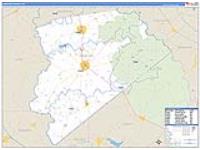 Houston, Tx Carrier Route Wall Map