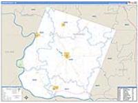 Howard, Mo Carrier Route Wall Map