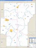 Hughes, Ok Carrier Route Wall Map