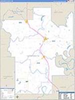 Humphreys, Ms Carrier Route Wall Map