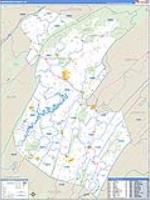 Huntingdon, Pa Carrier Route Wall Map