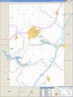 Huntington, In Carrier Route Wall Map