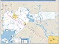 Iberia Parish (), La Carrier Route Wall Map
