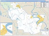 Iberville Parish (), La Carrier Route Wall Map