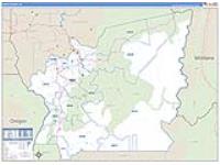 Idaho, Id Carrier Route Wall Map