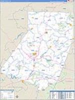 Indiana, Pa Carrier Route Wall Map