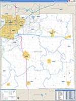 Ingham, Mi Carrier Route Wall Map