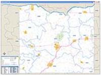 Iowa, Wi Carrier Route Wall Map