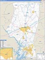 Iredell, Nc Carrier Route Wall Map