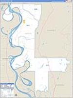 Issaquena, Ms Carrier Route Wall Map