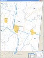 Itawamba, Ms Carrier Route Wall Map