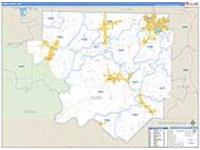 Izard, Ar Carrier Route Wall Map