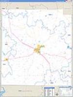 Jack, Tx Carrier Route Wall Map