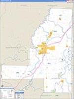 Jackson, Ar Carrier Route Wall Map