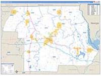 Jackson, Fl Carrier Route Wall Map