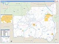 Jackson, In Carrier Route Wall Map
