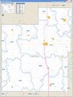 Jackson, Ks Carrier Route Wall Map