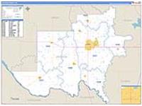 Jackson, Ok Carrier Route Wall Map