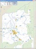 Jackson, Or Carrier Route Wall Map
