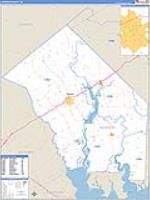 Jackson, Tx Carrier Route Wall Map