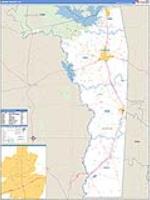 Jasper, Tx Carrier Route Wall Map