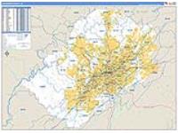 Jefferson, Al Carrier Route Wall Map