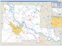 Jefferson, Ar Carrier Route Wall Map