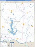Jefferson, Ks Carrier Route Wall Map