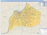 Jefferson, Ky Carrier Route Wall Map